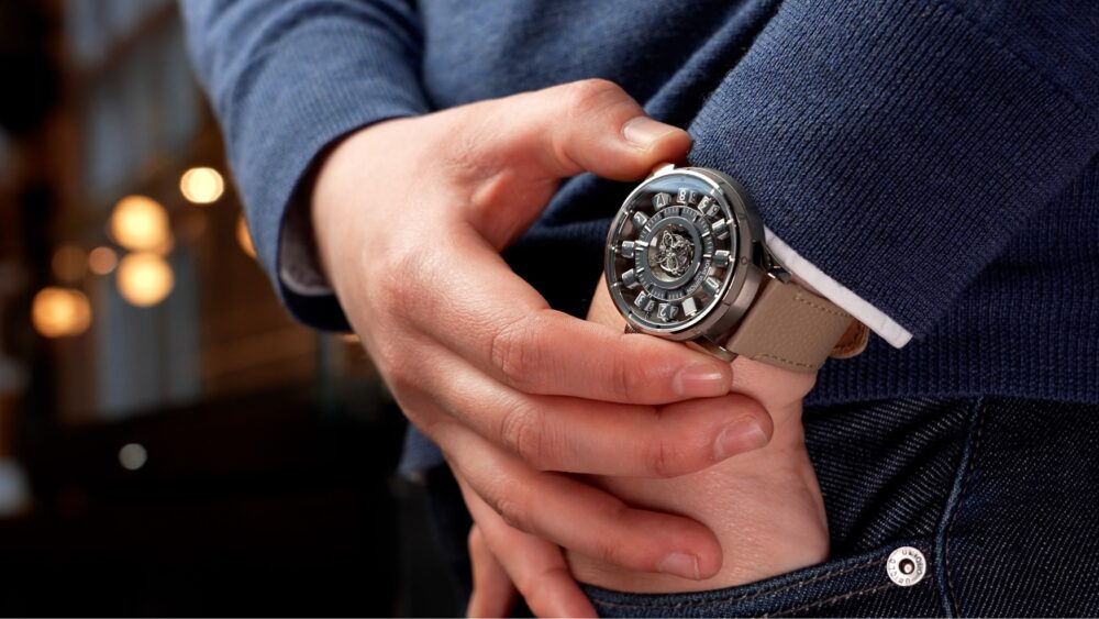We get hands on with two Tambour Taiko Spin Time models from Louis Vuitton
