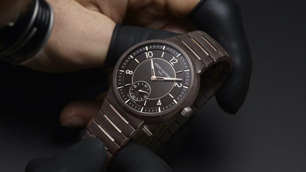 The Louis Vuitton Tambour Brown Ceramic is going to be a future classic