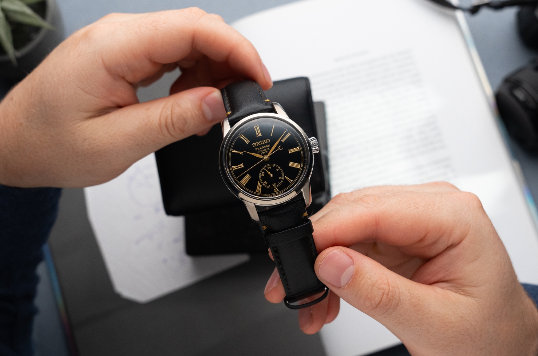 seiko presage classic series urushi spb499 6