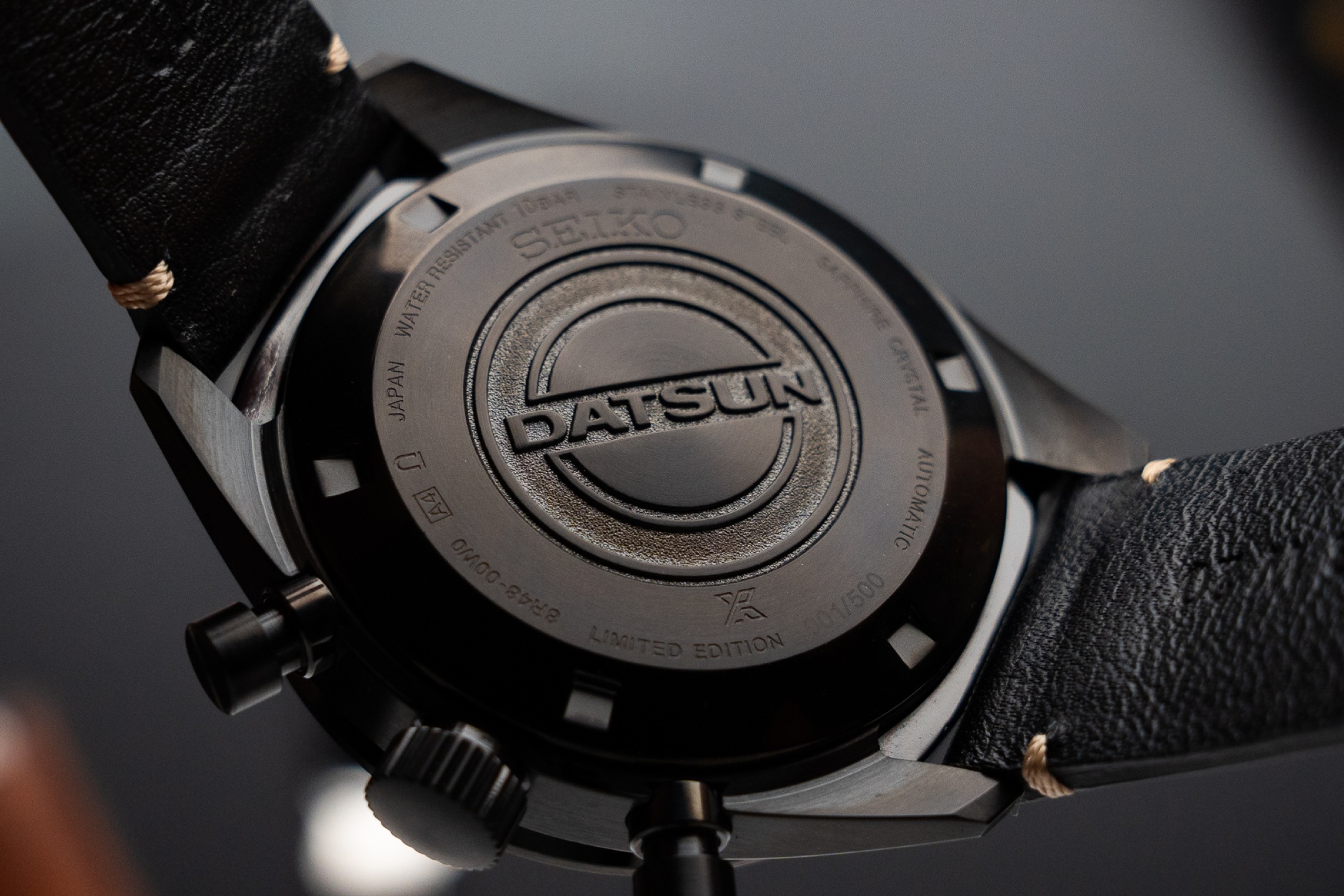 Seiko Prospex Speedtimer Mechanical Chronograph Datsun 240Z Limited Edition SRQ057 caseback