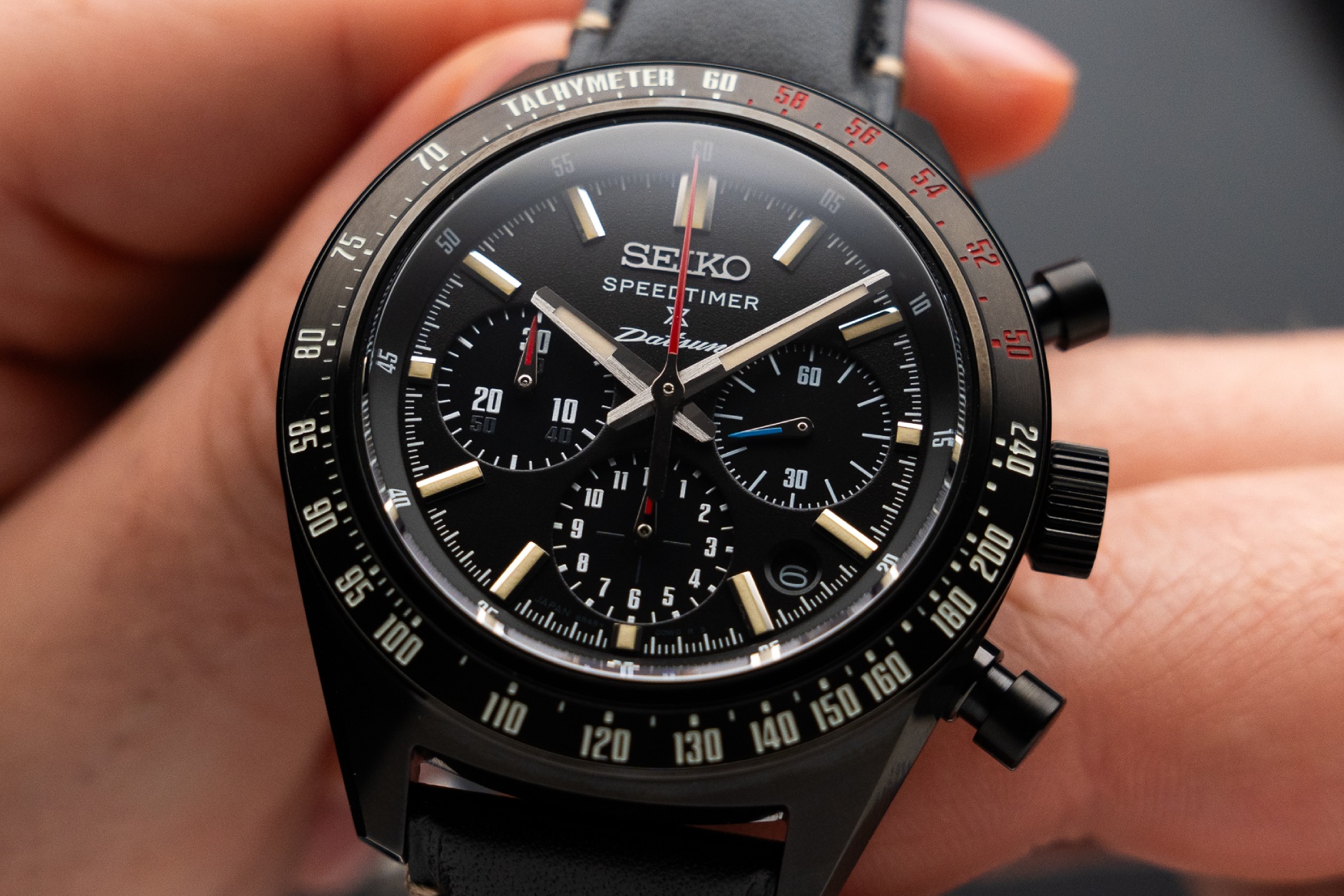 Seiko Prospex Speedtimer Mechanical Chronograph Datsun 240Z Limited Edition SRQ057 dial