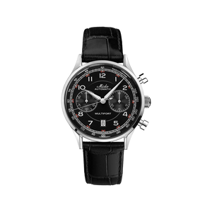 Mido Multifort Patrimony Chronograph - Stainless Steel - Black Leather Strap