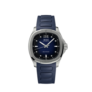 MIDO Multifort TV Big Date - Gradient Blue Dial - Rubber Strap