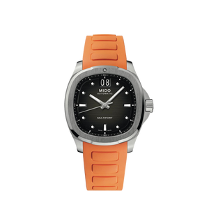MIDO Multifort TV Big Date - Gradient Grey Dial - Rubber Strap