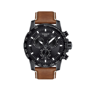 Tissot Supersport Chrono - Black with Brown Leather Strap